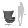 Кресло EGG STYLE CHAIR красный, натуральная кожа Кресло EGG STYLE CHAIR красный, натуральная кожа