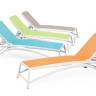 Шезлонг-лежак пластиковый Atlantico белый, голубой 1720-2040х700х350 мм Шезлонг-лежак пластиковый Atlantico белый, голубой 1720-2040х700х350 мм