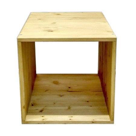 Стеллаж Куб 1 сосна, бесцветный лак P&H