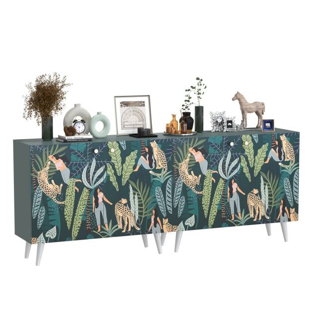 Два комода Либера цвет пасифай/белый Два комода Либера цвет пасифай/белый