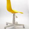 Кресло компьютерное Смузи белый/горчичный