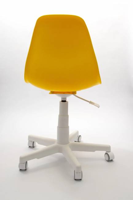 Кресло компьютерное Смузи белый/горчичный