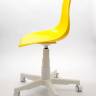 Кресло компьютерное Смузи белый/горчичный