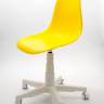 Кресло компьютерное Смузи белый/горчичный