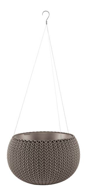 Кашпо Cozies S подвесное коричневый