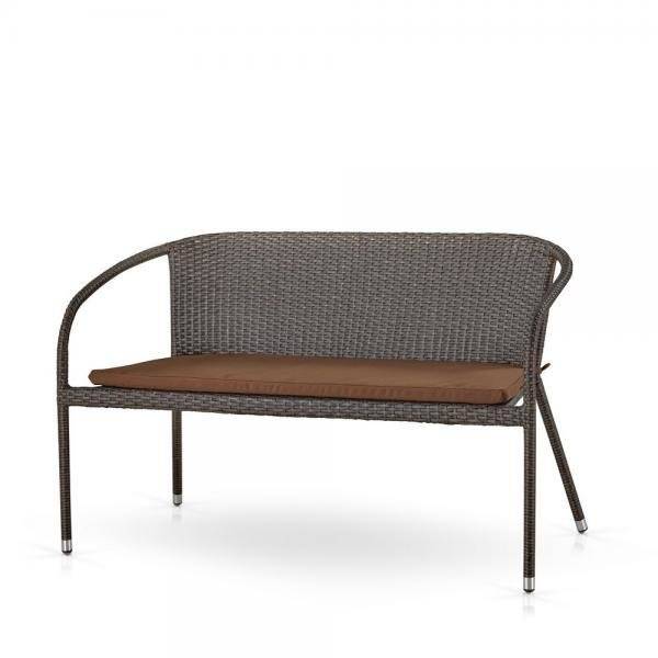 Плетеный диван S139A-W53 Brown/Beige Плетеный диван S139A-W53 Brown/Beige