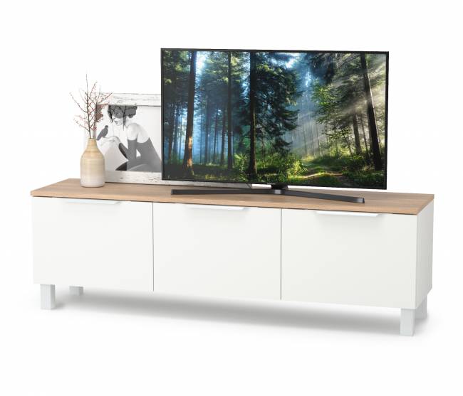 Тумба под ТВ 13.267.01 цвет белый шагрень/дуб сонома Тумба под ТВ 13.267.01 цвет белый шагрень/дуб сонома