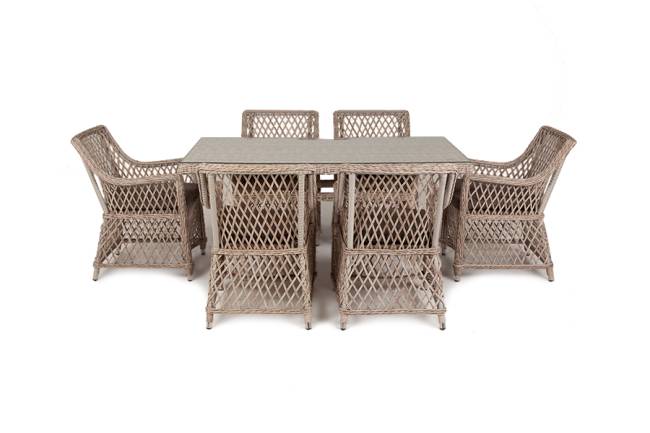 "Латте" обеденная группа плетеная, цвет бежевый "Латте" обеденная группа плетеная, цвет бежевый