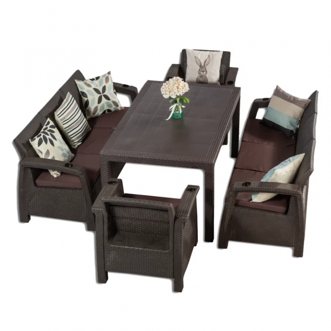 Комплект мебели YALTA BIG FAMILY SOFA 8 SET Комплект мебели YALTA BIG FAMILY SOFA 8 SET