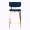 Дизайнерский полубарный стул Marko синий, основание золото Дизайнерский полубарный стул Marko синий, основание золото