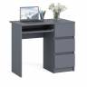 Стол компьютерный три ящика Мори МС-6 правый цвет графит Стол компьютерный три ящика Мори МС-6 правый цвет графит
