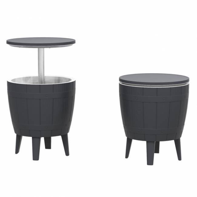 Стол пластиковый мини-бар Nova Cool Bar тортора, белый, тортора Ø485х575/821 мм