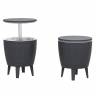 Стол пластиковый мини-бар Nova Cool Bar тортора, белый, тортора Ø485х575/821 мм