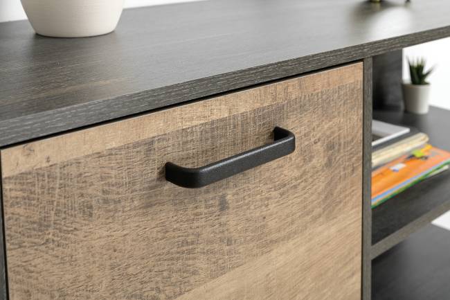 Стенка в гостиную с подсветкой в стиле лофт Трувор № 53 цвет дуб гранж песочный/интра Стенка в гостиную с подсветкой в стиле лофт Трувор № 53 цвет дуб гранж песочный/интра