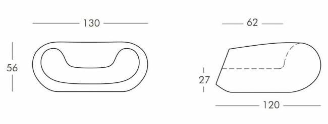 Кресло пластиковое Chubby Standard тортора 1300х1200х560 мм Кресло пластиковое Chubby Standard тортора 1300х1200х560 мм
