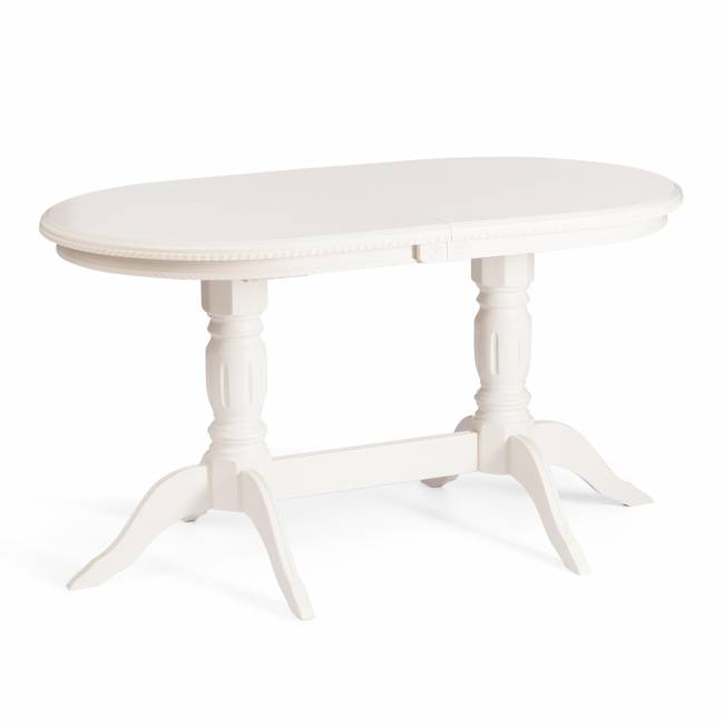 Стол COPPOLA бук, мдф, 140+40x80x77см, Ivory white Ivory white бук, мдф Стол COPPOLA бук, мдф, 140+40x80x77см, Ivory white Ivory white бук, мдф