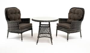 "Алиса" кофейный комплект из искусственного ротанга, цвет графит "Алиса" кофейный комплект из искусственного ротанга, цвет графит