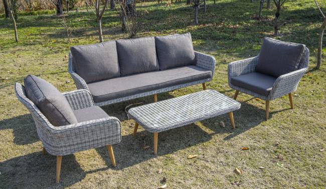 "Прованс" лаунж-зона плетеная из искусственного ротанга, цвет бежевый "Прованс" лаунж-зона плетеная из искусственного ротанга, цвет бежевый