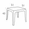 Столик прозрачный журнальный Queen прозрачный 510х510х430 мм