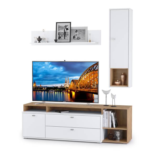 Гостиная Бэль № 02, цвет дуб крафт золотой/белый премиум Гостиная Бэль № 02, цвет дуб крафт золотой/белый премиум