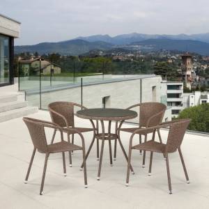 Комплект плетеной мебели T282ANT/Y137C-W56 Light brown