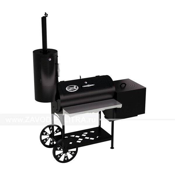 Гриль-Смокер казан XXL, из стали толщиной 5 мм в термостойкой покраске