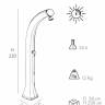 Душ солнечный Happy XL H 400 синий 225х255х2200 мм Душ солнечный Happy XL H 400 синий 225х255х2200 мм