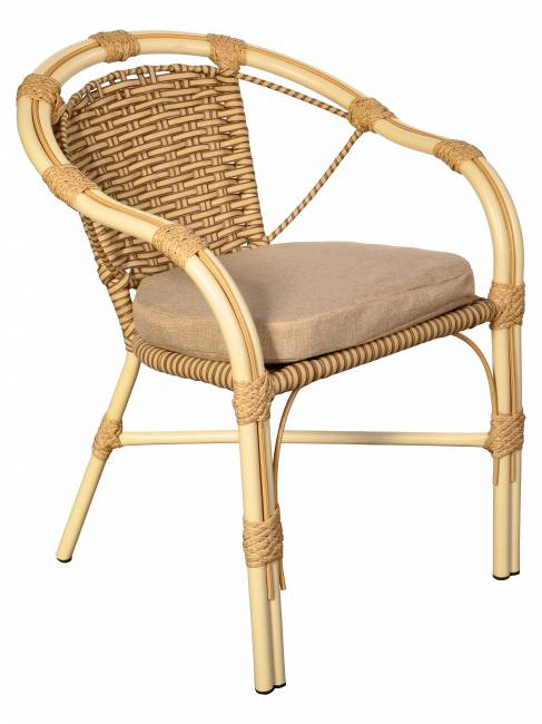 Кресло Bali (Бали) из искусственного ротанга, слоновая кость Кресло Bali (Бали) из искусственного ротанга, слоновая кость