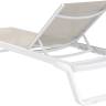 Шезлонг-лежак металлический Tropic белый, бежевый 2100х720х310 мм Шезлонг-лежак металлический Tropic белый, бежевый 2100х720х310 мм