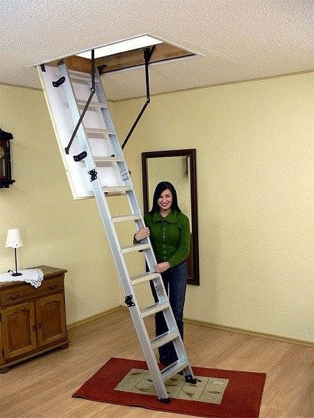 Алюминиевая чердачная лестница Alu-Profi Алюминиевая чердачная лестница Alu-Profi