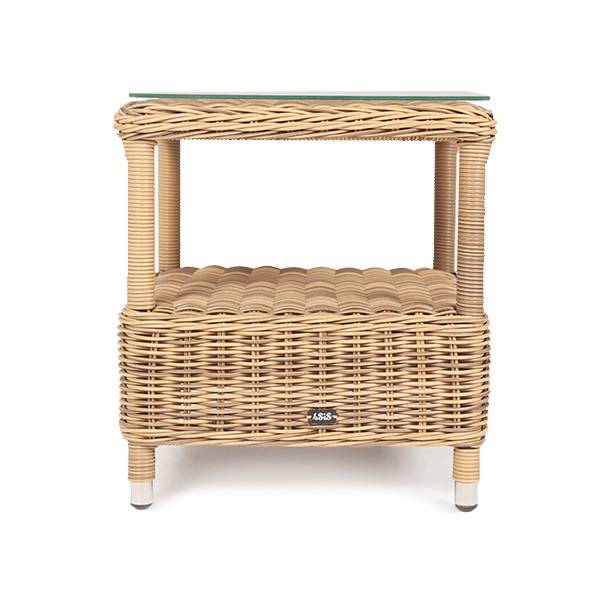 "Форио" столик кофейный из искусственного ротанга, цвет соломенный "Форио" столик кофейный из искусственного ротанга, цвет соломенный