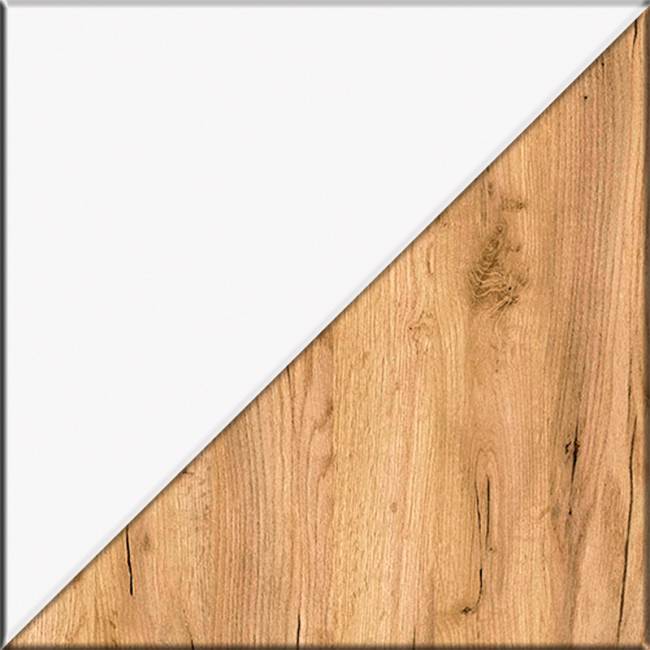 Мебельная стенка для прихожей Октава № 47 цвет белый шагрень/серый графит/дуб крафт золотой