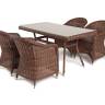 "Латте - 140 R" обеденная группа плетеная, цвет коричневый "Латте - 140 R" обеденная группа плетеная, цвет коричневый