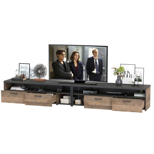 Две ТВ-Тумбы Трувор цвет дуб гранж песочный/интра Две ТВ-Тумбы Трувор цвет дуб гранж песочный/интра