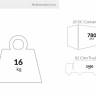 Табурет пластиковый полубарный Tom Bar 65 черный 360х360х650 мм