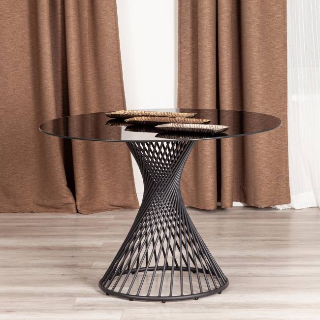 Стол Бертоя/Bertoia (мод.GT21) металл/стекло 8мм, черный, 110х110х75см Black (черный) металл/стекло (8мм) Стол Бертоя/Bertoia (мод.GT21) металл/стекло 8мм, черный, 110х110х75см Black (черный) металл/стекло (8мм)