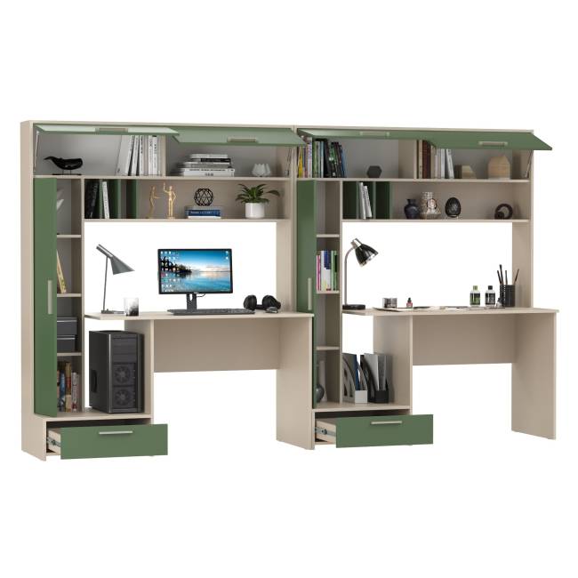 Лайт столы письменные 03.243Н цвет сатин/дымчатый зелёный Лайт столы письменные 03.243Н цвет сатин/дымчатый зелёный