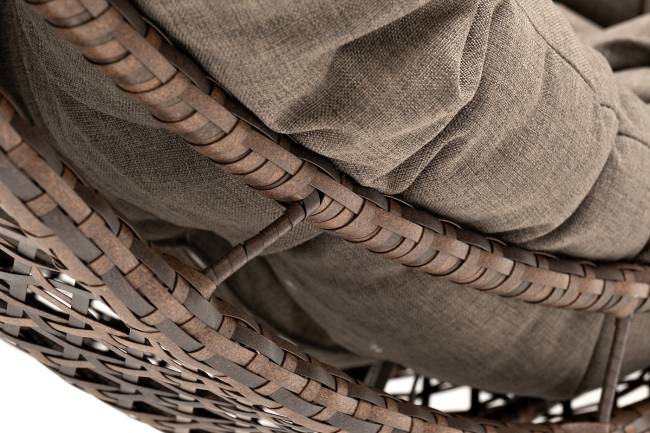 "Виши" подвесное кресло-кокон из искусственного ротанга, цвет коричневый с серо-коричневой подушкой "Виши" подвесное кресло-кокон из искусственного ротанга, цвет коричневый с серо-коричневой подушкой