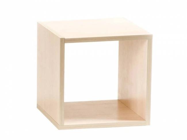 Полка Кубик-1 беленый дуб