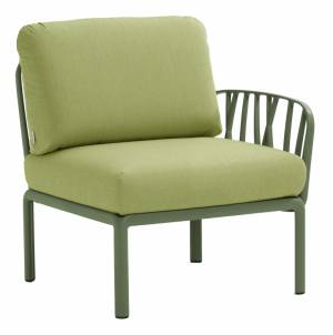 Модуль правый/левый пластиковый с подушками Komodo Elemento Terminale DS/SX агава, авокадо 720х780х880 мм