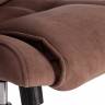 Кресло BERGAMO хром (22) флок , коричневый, 6 коричневый флок Кресло BERGAMO хром (22) флок , коричневый, 6 коричневый флок