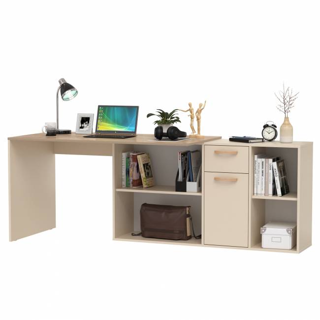 Стол-трансформер письменный Лайт 03.245F цвет сатин/дуб эндгрейн элегантный