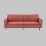 Диван прямой Кассель велюр рельефный коралловый