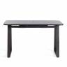 Стол MALTIDO ЛДСП/HPL/металл, 130 х 75+30 х 75 см, Мрамор чёрный/чёрный Мрамор чёрный/чёрный ЛДСП/HPL/металл