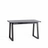 Стол MALTIDO ЛДСП/HPL/металл, 130 х 75+30 х 75 см, Мрамор чёрный/чёрный Мрамор чёрный/чёрный ЛДСП/HPL/металл