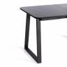 Стол MALTIDO ЛДСП/HPL/металл, 130 х 75+30 х 75 см, Мрамор чёрный/чёрный Мрамор чёрный/чёрный ЛДСП/HPL/металл