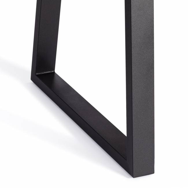 Стол MALTIDO ЛДСП/HPL/металл, 130 х 75+30 х 75 см, Мрамор чёрный/чёрный Мрамор чёрный/чёрный ЛДСП/HPL/металл