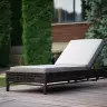 Лежак-шезлонг из искусственного ротанга КОРСИКА, коричневый, серый Лежак-шезлонг из искусственного ротанга КОРСИКА, коричневый, серый