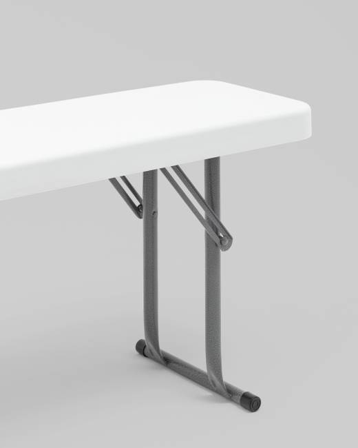 Скамейка складная 152*25*42 см белая