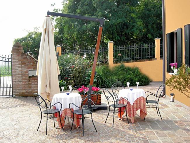 Зонт профессиональный 4х4 м Vespucci натуральный, черный 4000х4000 мм